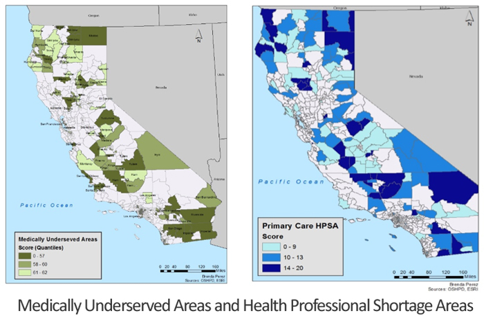 Medically Underserved Areas and Health Professional Shortage Areas